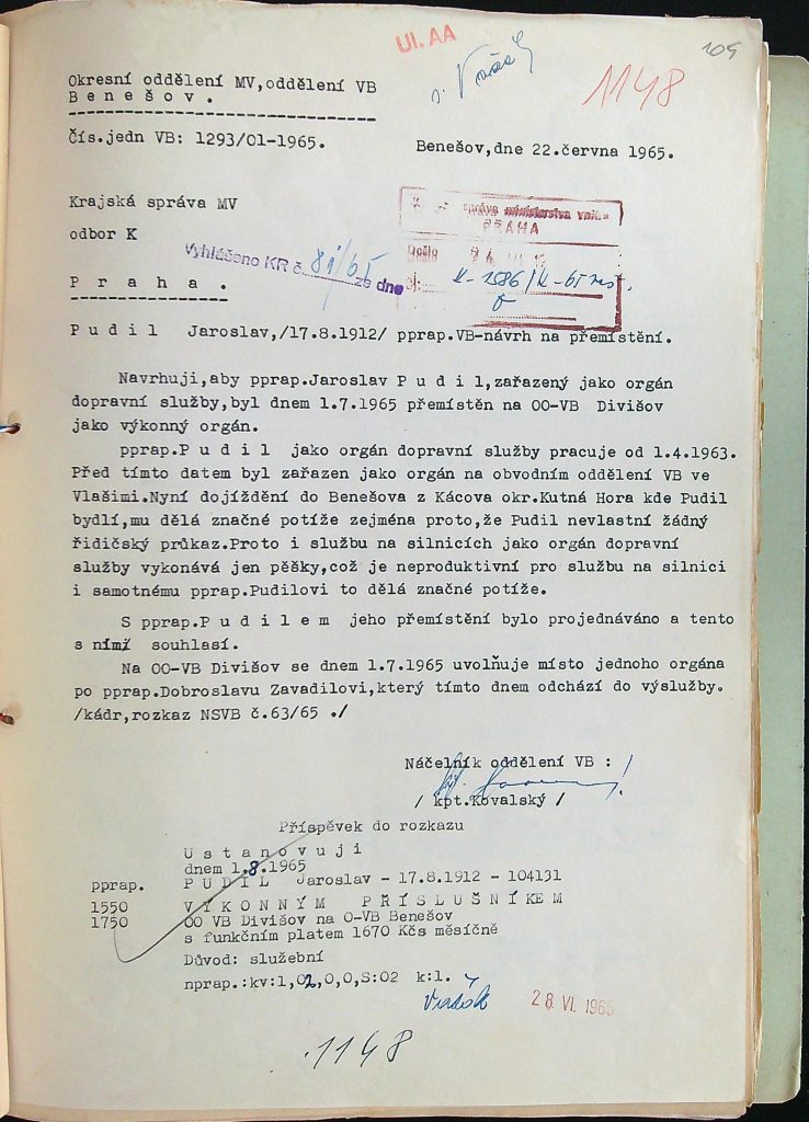 Pudil Návrh Na Přemístění K Dopravní Službě