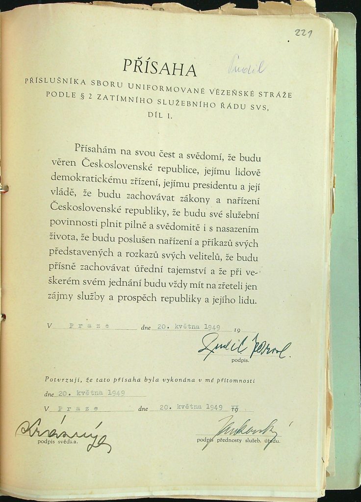 Pudil Přísaha Příslušníka Svs