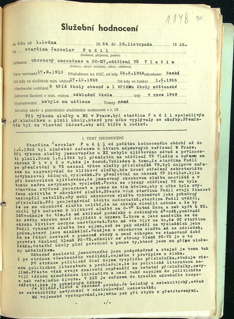 Pudil Služební Hodnocení (1)