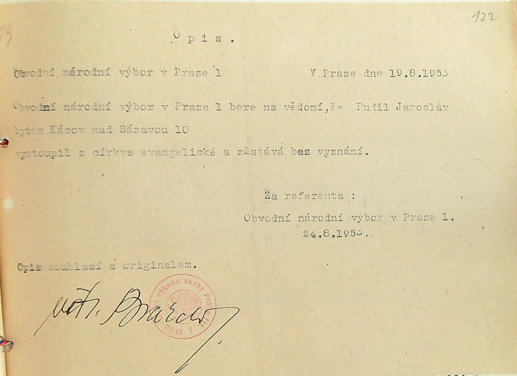 Pudil Vystoupení Z Evangelické Církve