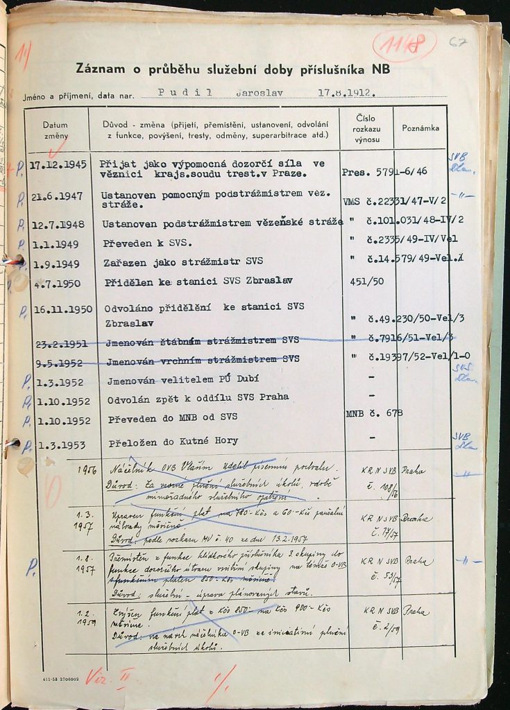 Pudil Záznam O Průběhu Služební Doby Příslušníka Nb (1)