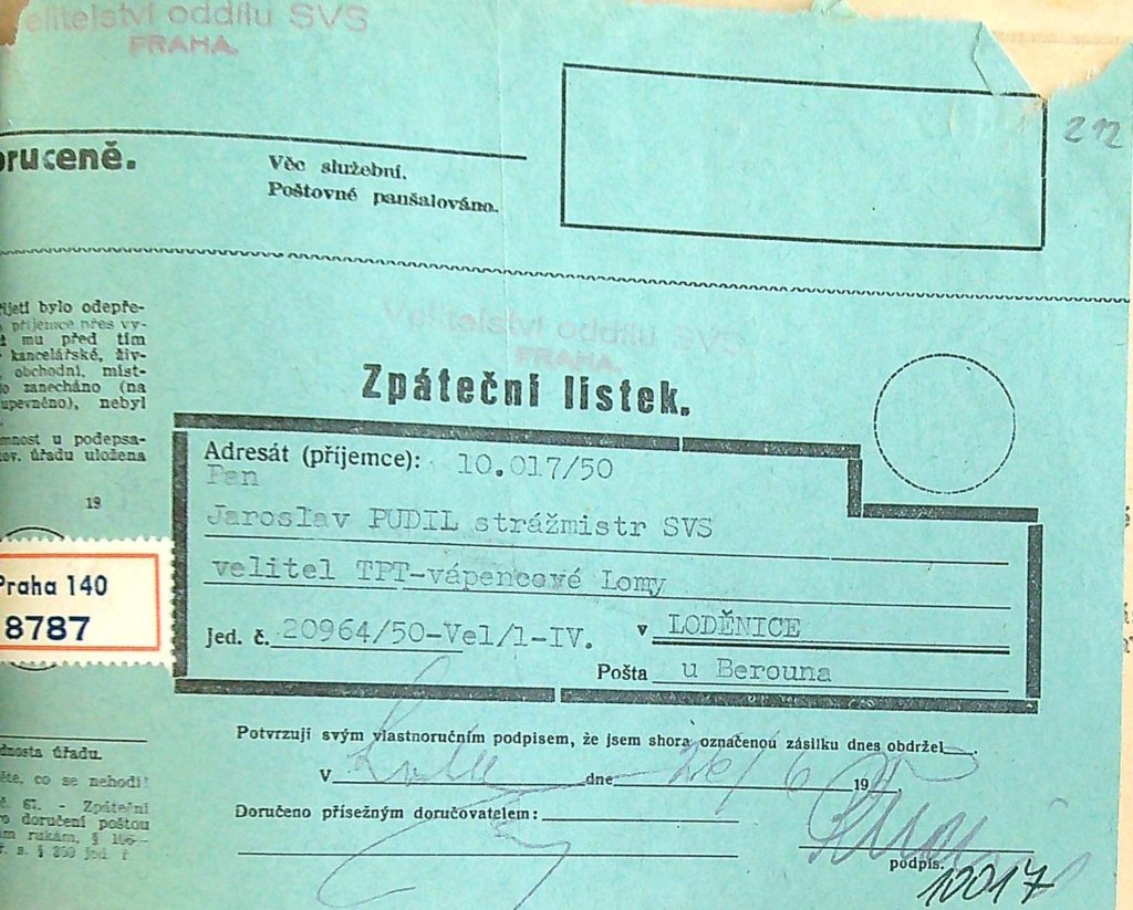 Pudil Zpáteční Lístek Tpt Loděnice