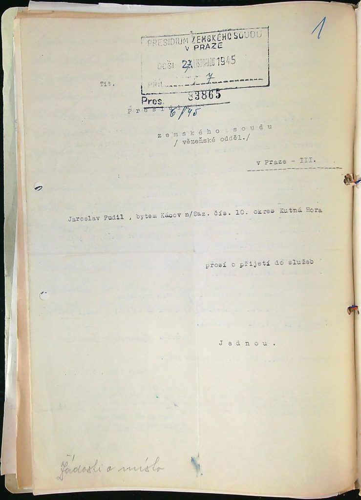 Pudil Žádost O Přijetí Do Služeb Věznice Kraj. Soudu (1)