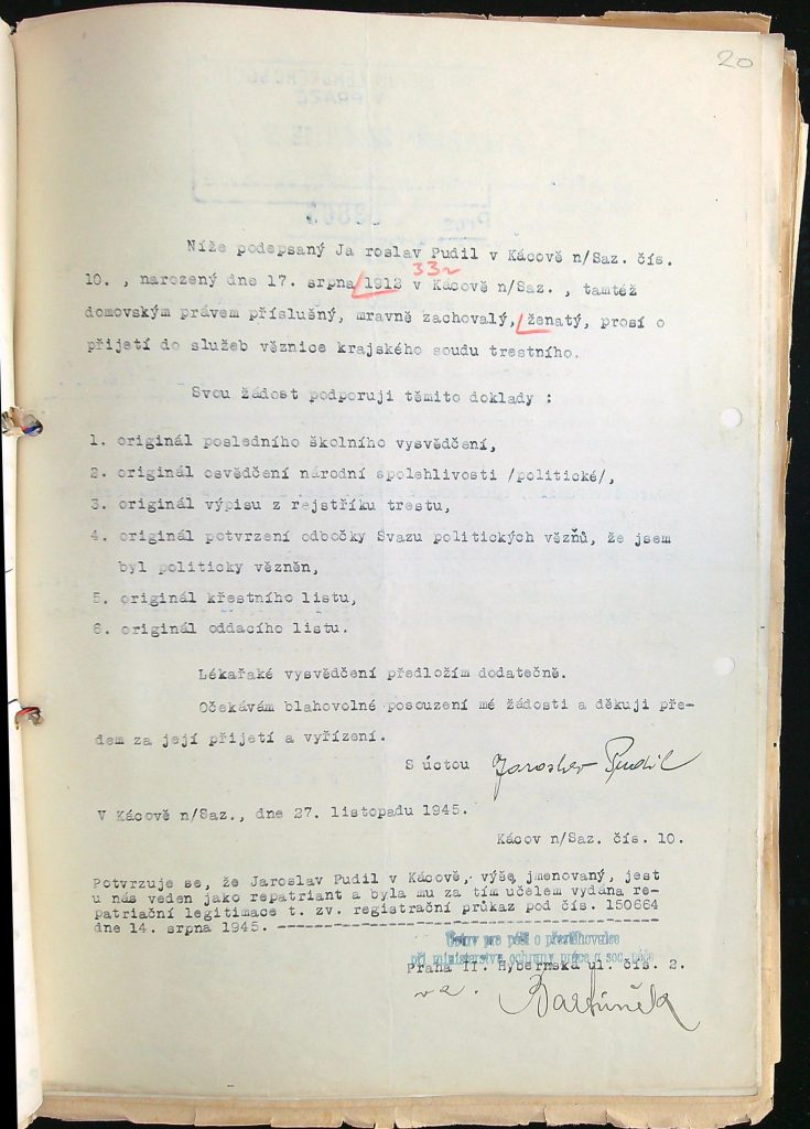 Pudil Žádost O Přijetí Do Služeb Věznice Kraj. Soudu (2)