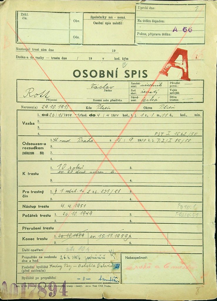 Rott Osobní Vězeňský Spis (1)