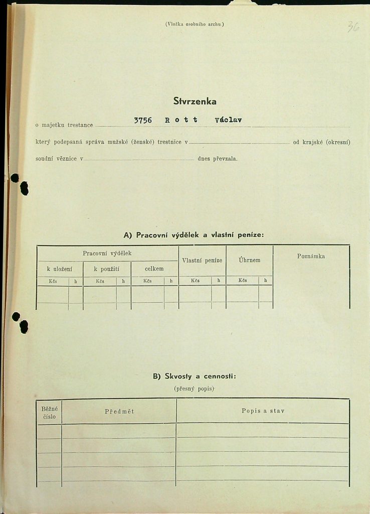 Rott Osobní Vězeňský Spis (55)