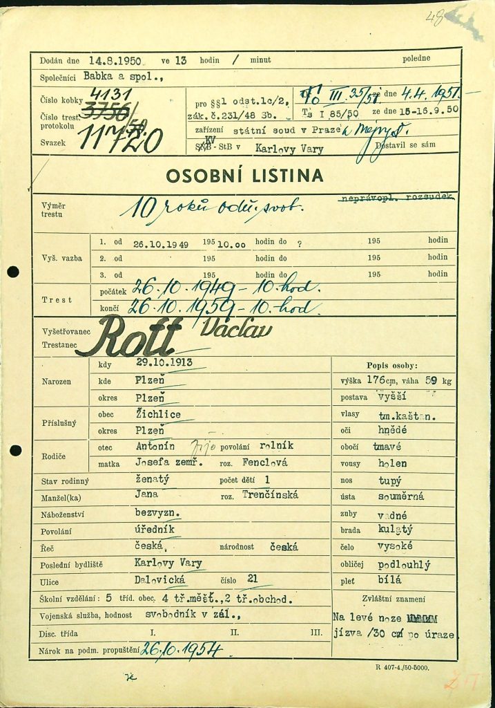 Rott Osobní Vězeňský Spis (6)