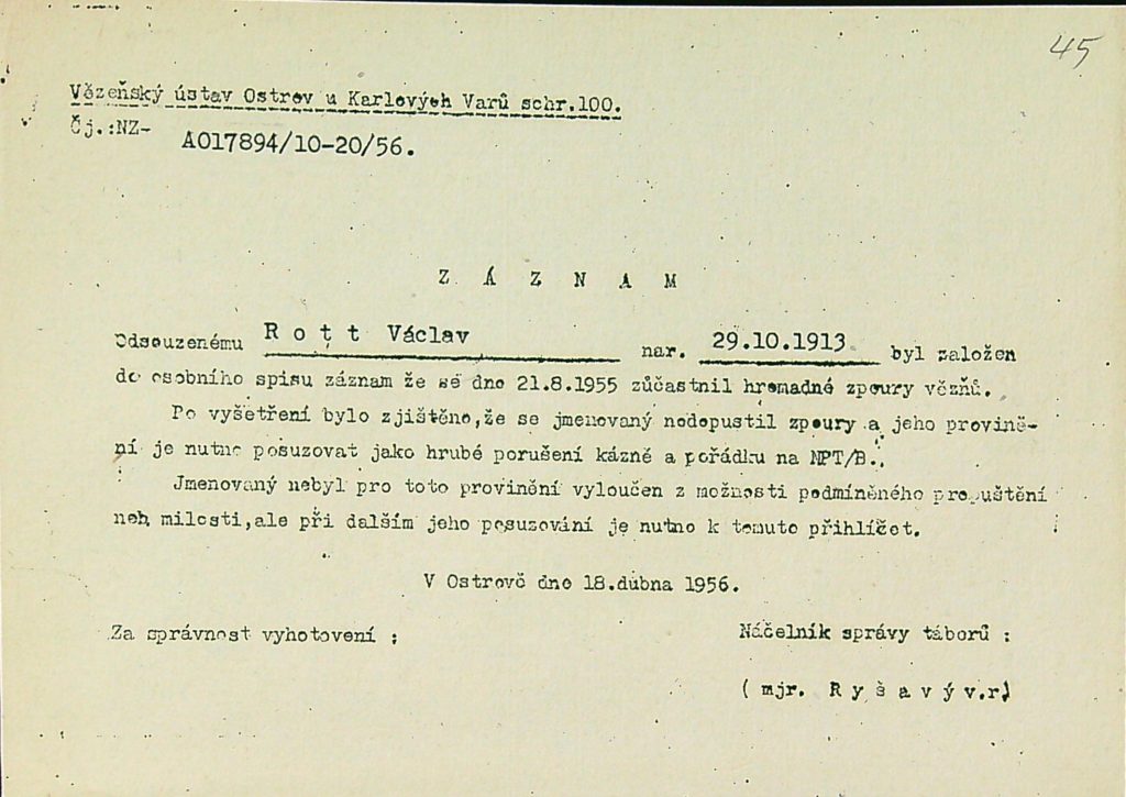 Rott Osobní Vězeňský Spis (64)