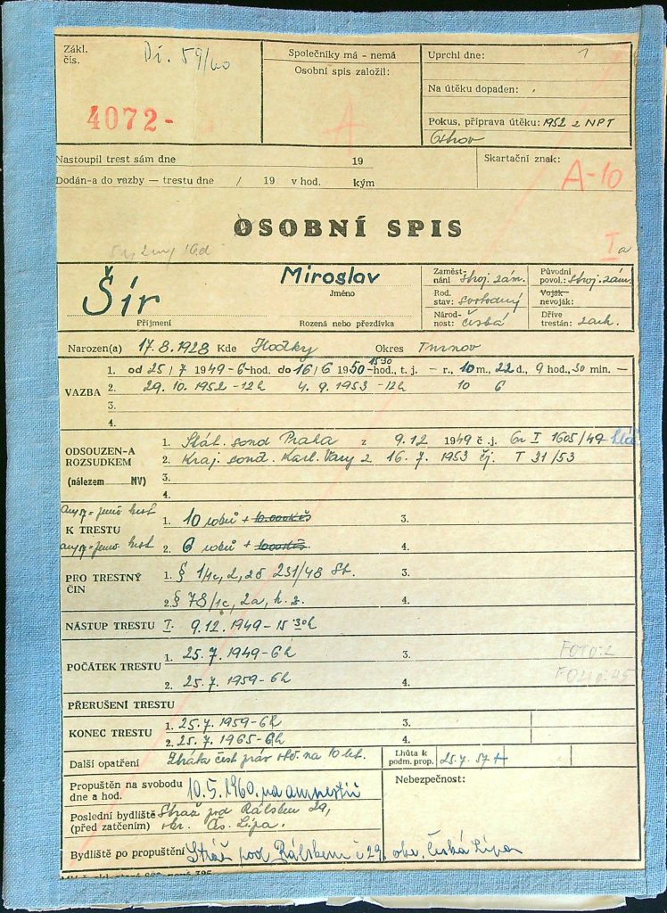 Šír Osobní Vězeňský Spis (1)
