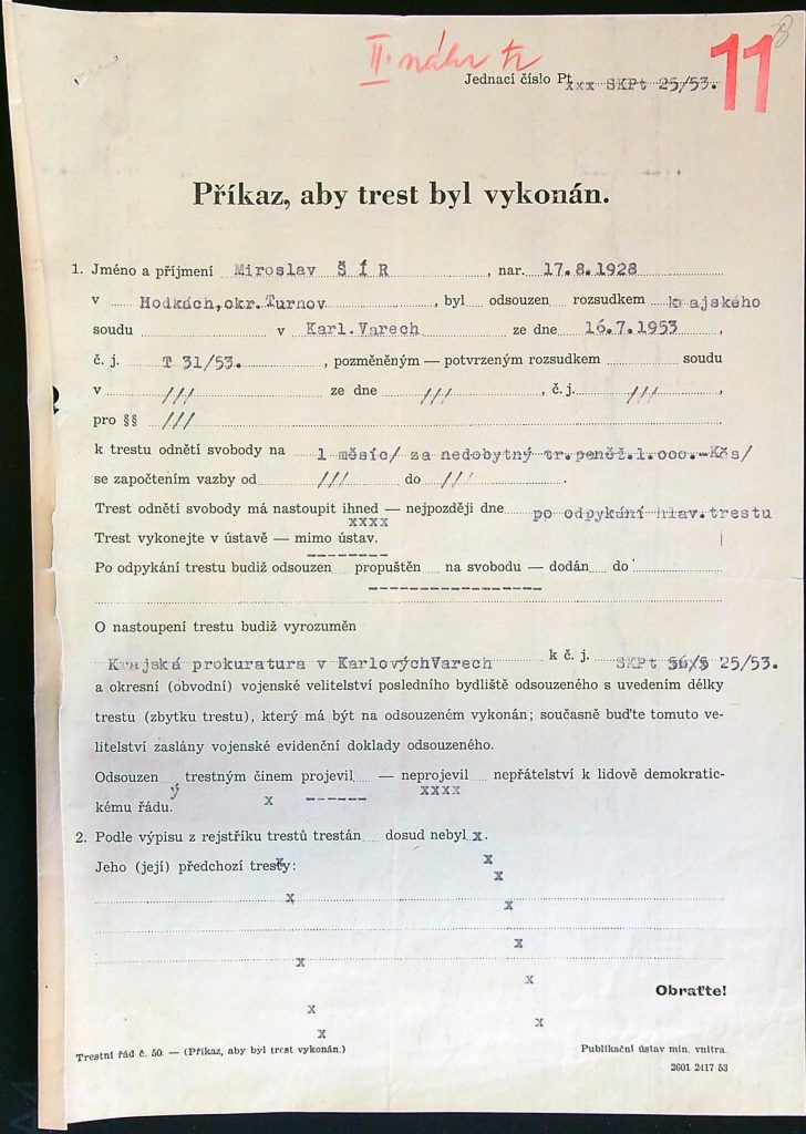 Šír Osobní Vězeňský Spis (28)