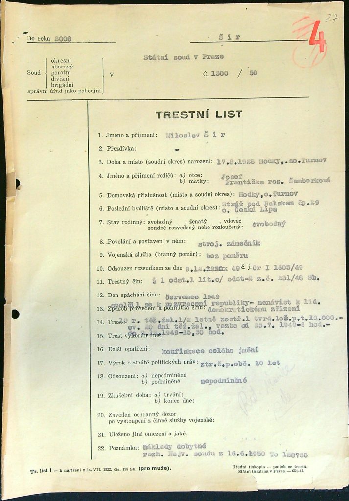 Šír Osobní Vězeňský Spis (40)