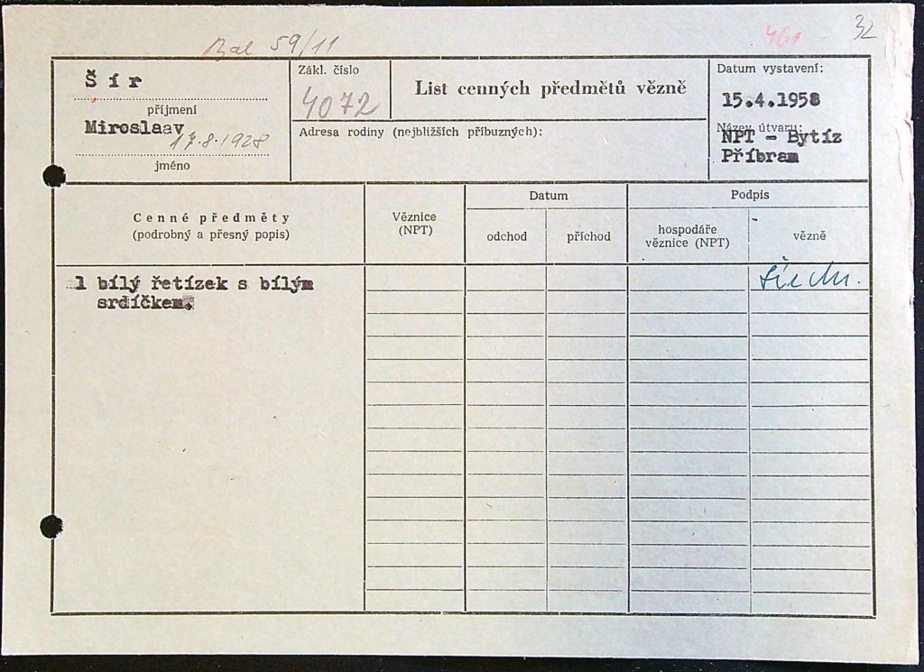 Šír Osobní Vězeňský Spis (51)