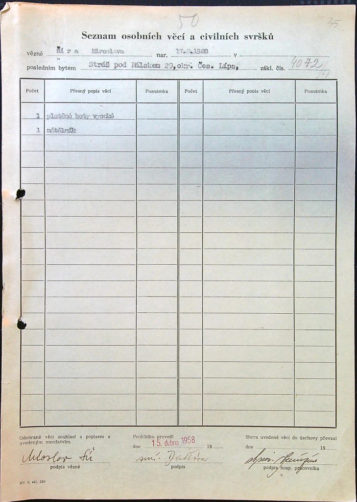 Šír Osobní Vězeňský Spis (55)