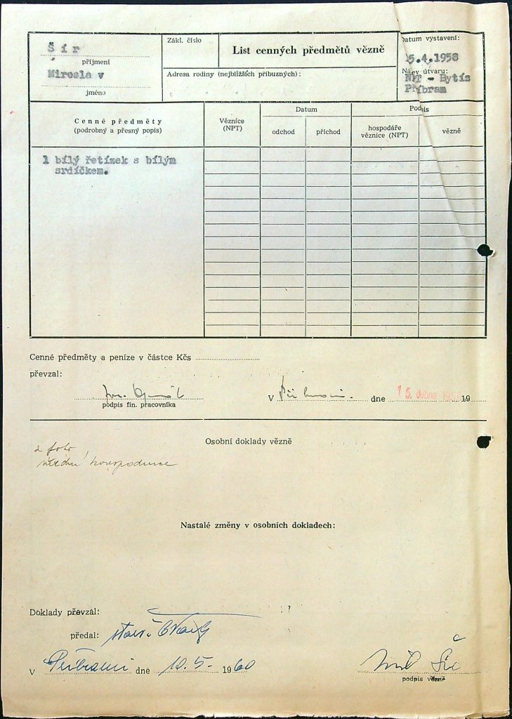 Šír Osobní Vězeňský Spis (65)