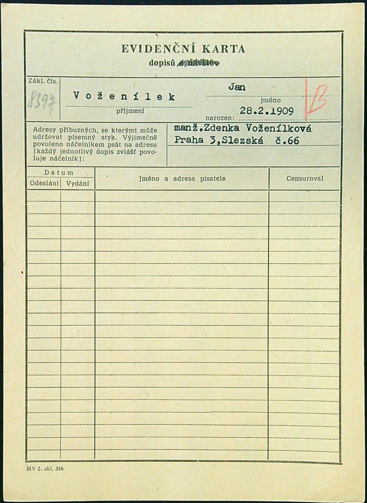 Voženílek Osobní Vězeňský Spis (102)