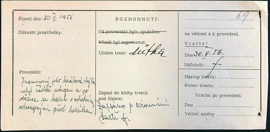 Voženílek Osobní Vězeňský Spis (110)