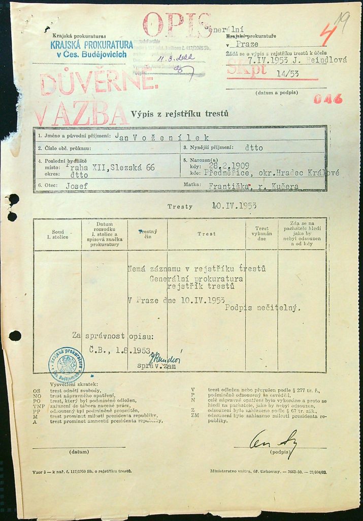 Voženílek Osobní Vězeňský Spis (30)