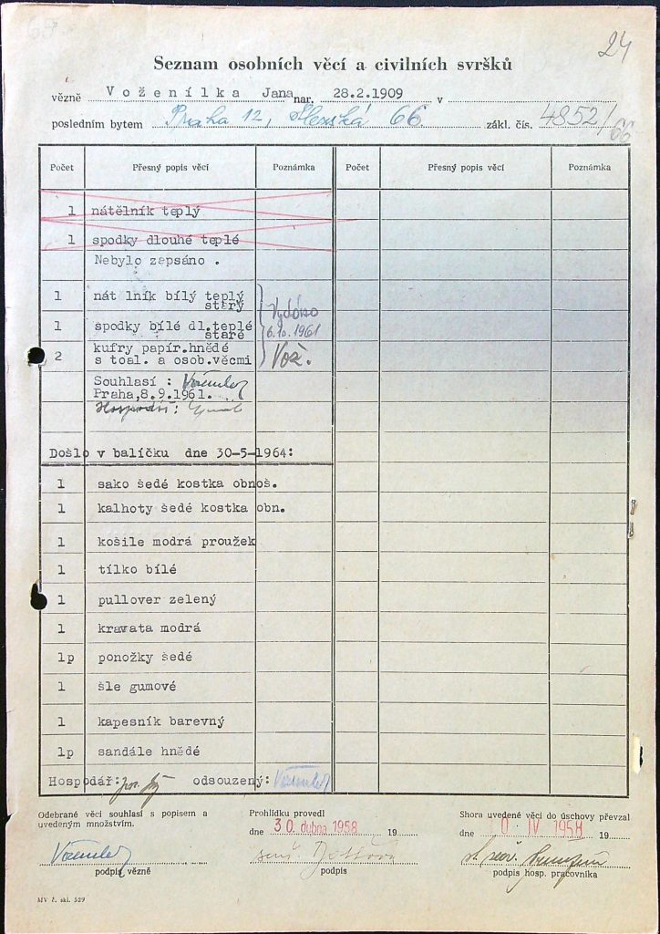 Voženílek Osobní Vězeňský Spis (39)