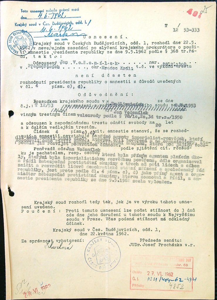 Voženílek Osobní Vězeňský Spis (41)
