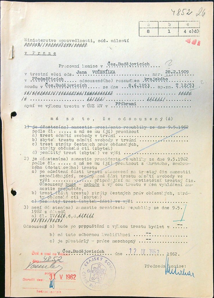 Voženílek Osobní Vězeňský Spis (42)