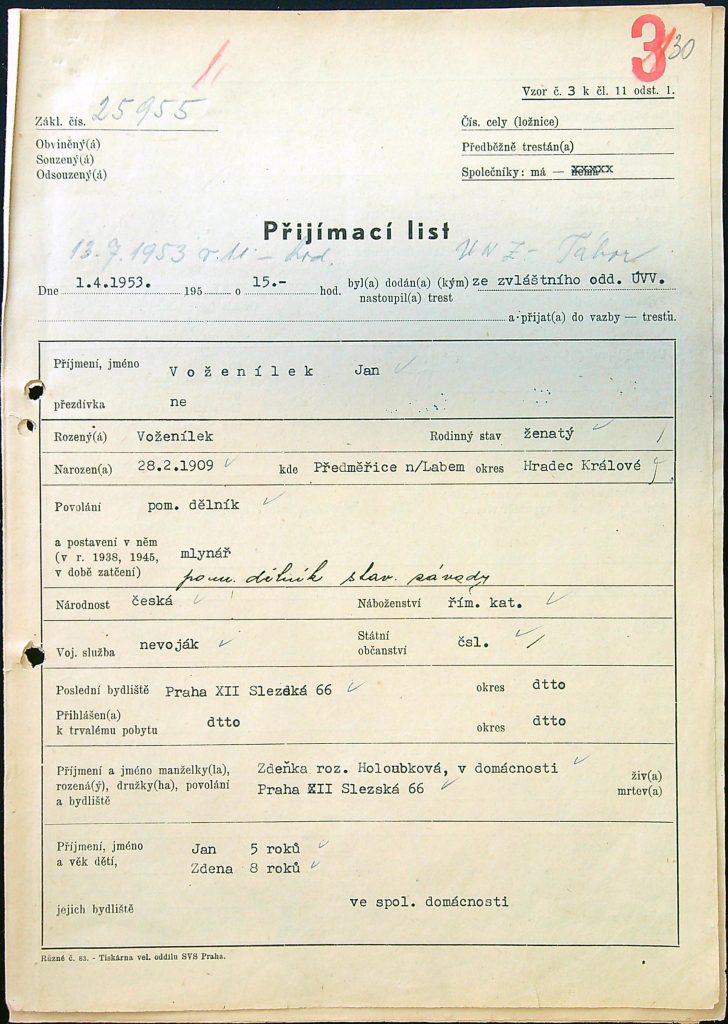 Voženílek Osobní Vězeňský Spis (46)