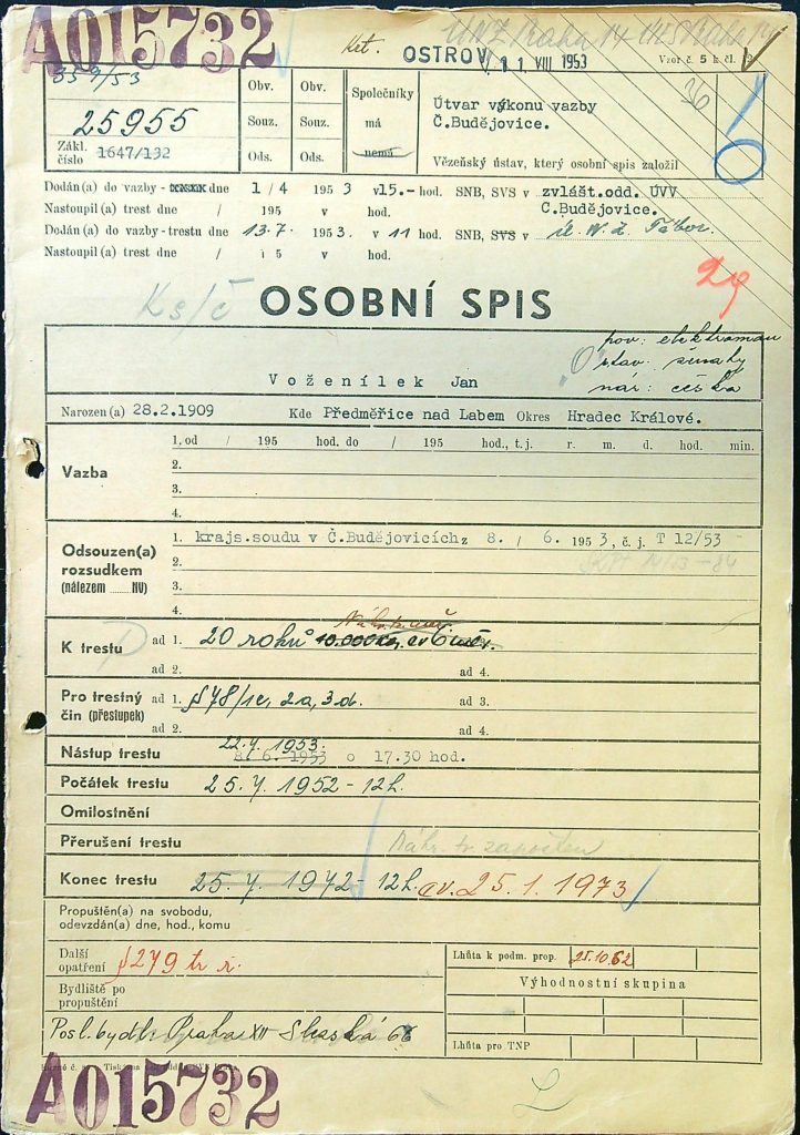 Voženílek Osobní Vězeňský Spis (57)