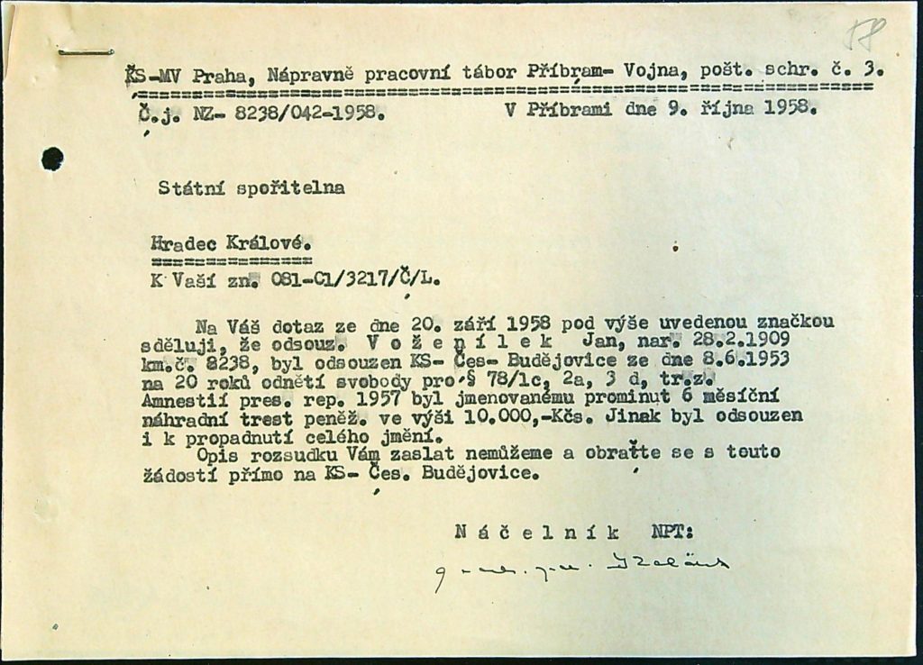 Voženílek Osobní Vězeňský Spis (68)