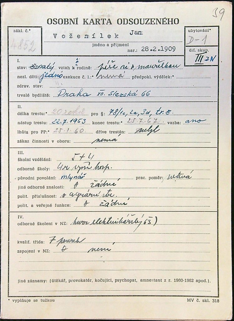 Voženílek Osobní Vězeňský Spis (94)