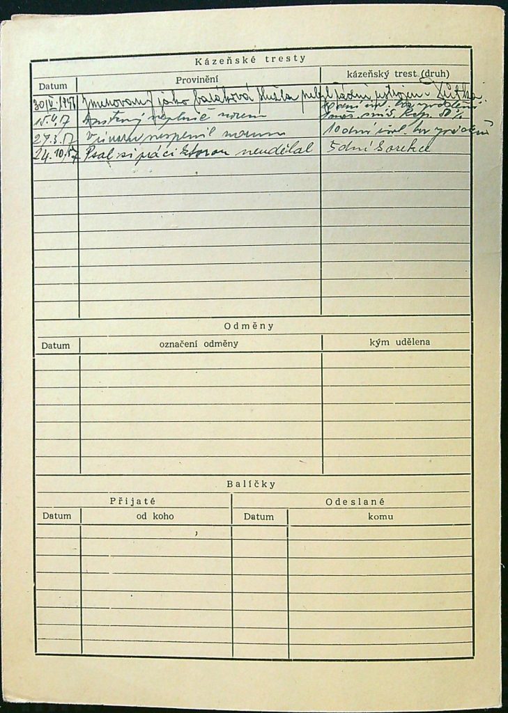 Voženílek Osobní Vězeňský Spis (99)