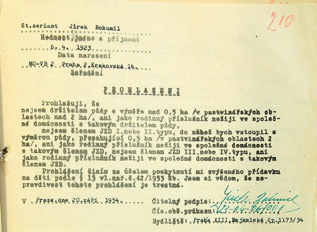 Jírek Prohlášení O Nevlastnění Půdy