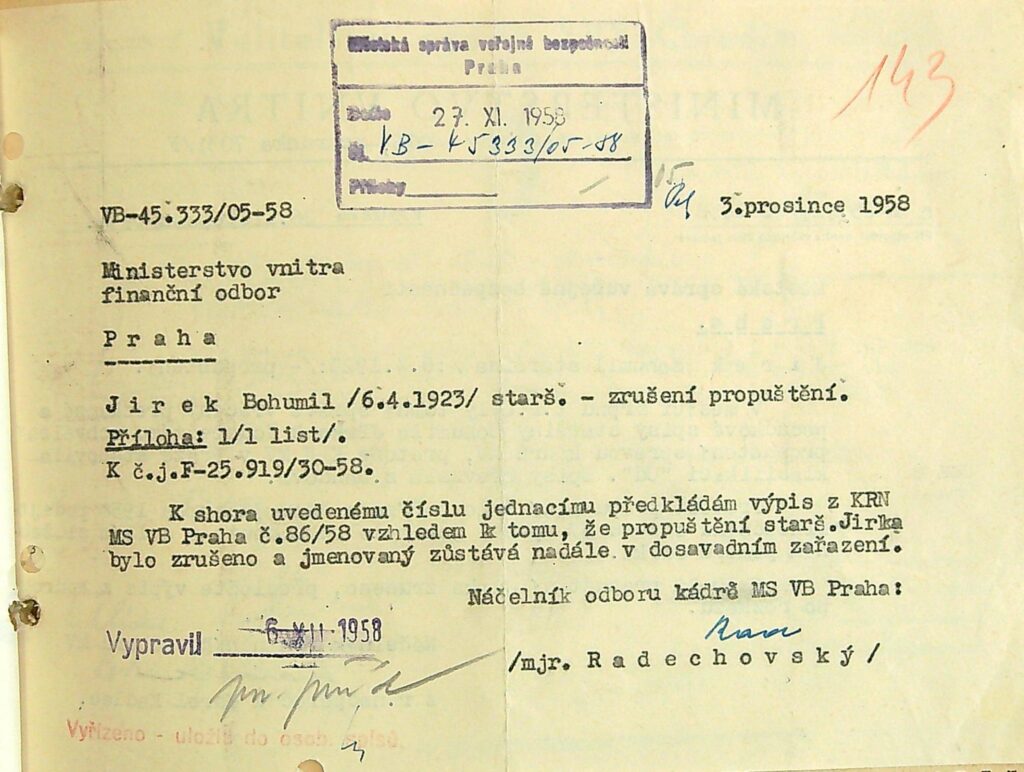 Jírek Zrušení Propuštění