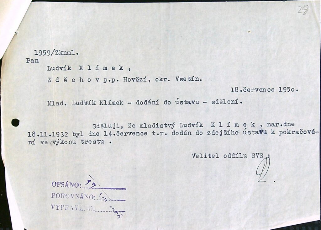 Klímek Osobní Vězeňský Spis (44)