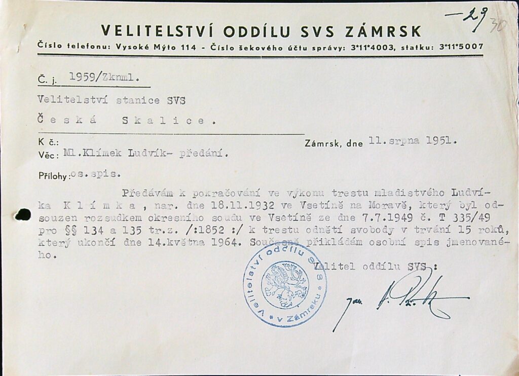 Klímek Osobní Vězeňský Spis (46)