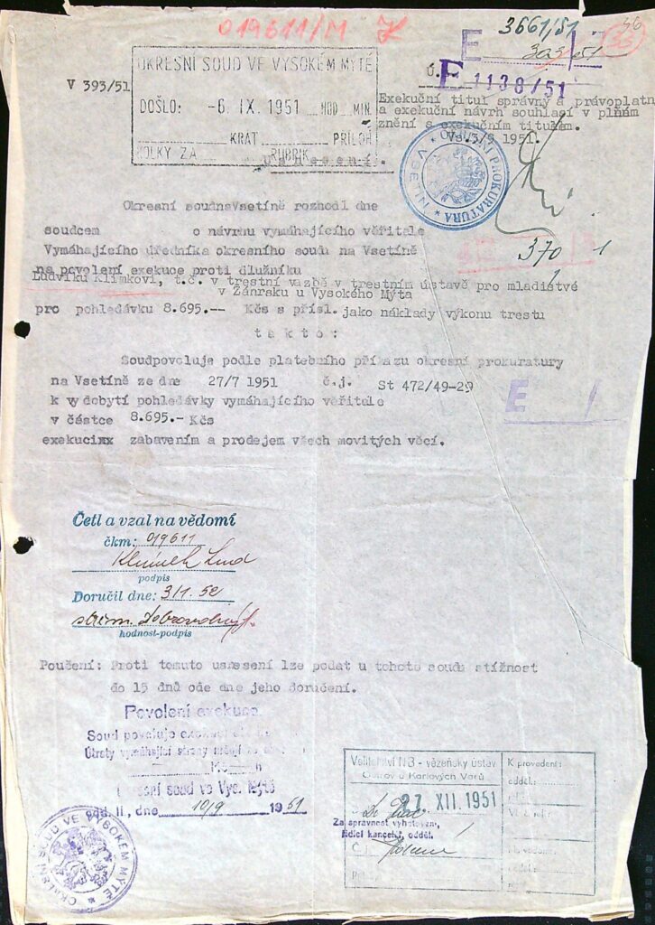 Klímek Osobní Vězeňský Spis (52)