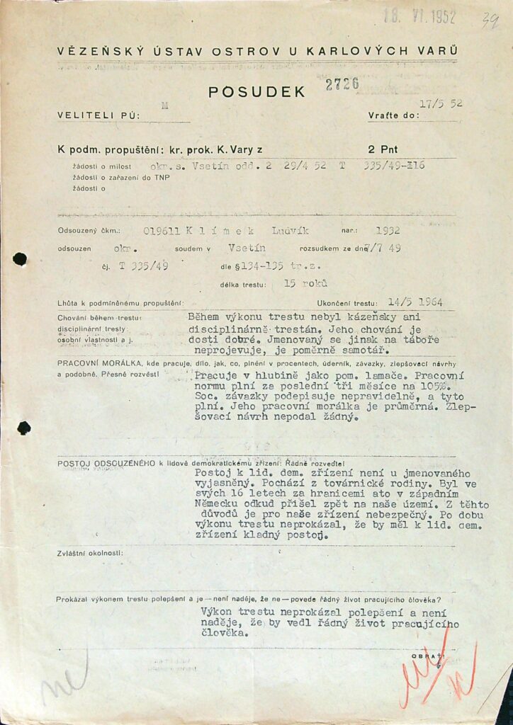 Klímek Osobní Vězeňský Spis (55)