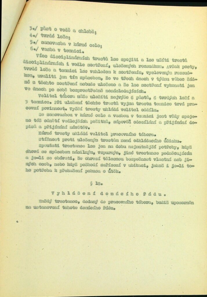 Domácí řád PÚ Mořina 9.5. 1949, s.6