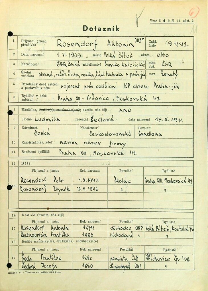 Rosendorf Osobní Vězeňský Spis (18)