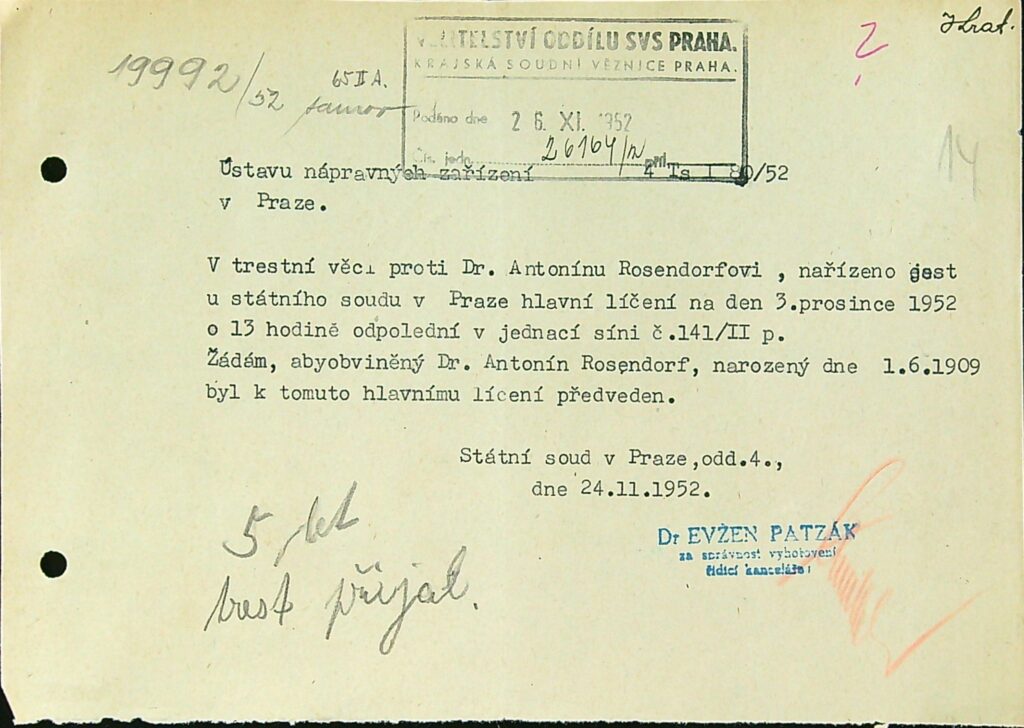 Rosendorf Osobní Vězeňský Spis (26)