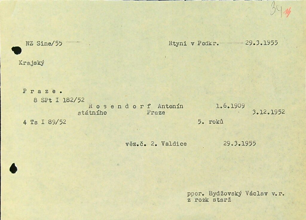 Rosendorf Osobní Vězeňský Spis (54)