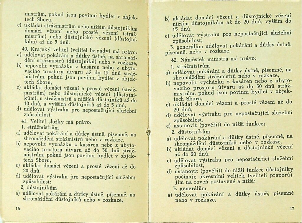 Kázeňský řád Snb Mnb 1950 (10)