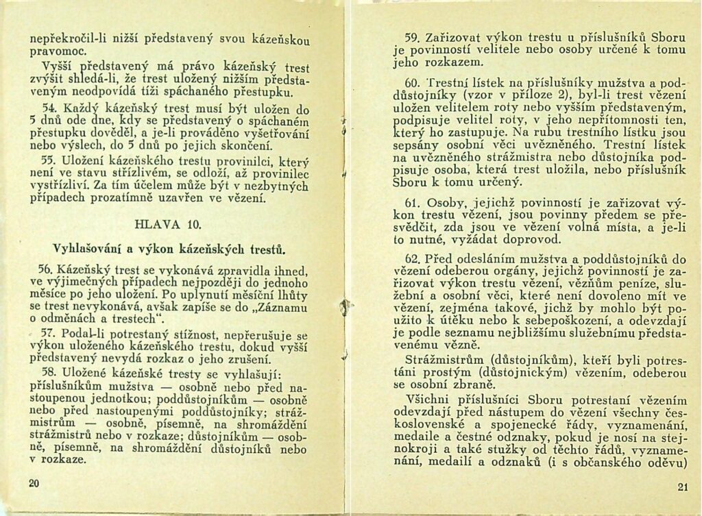 Kázeňský řád Snb Mnb 1950 (12)