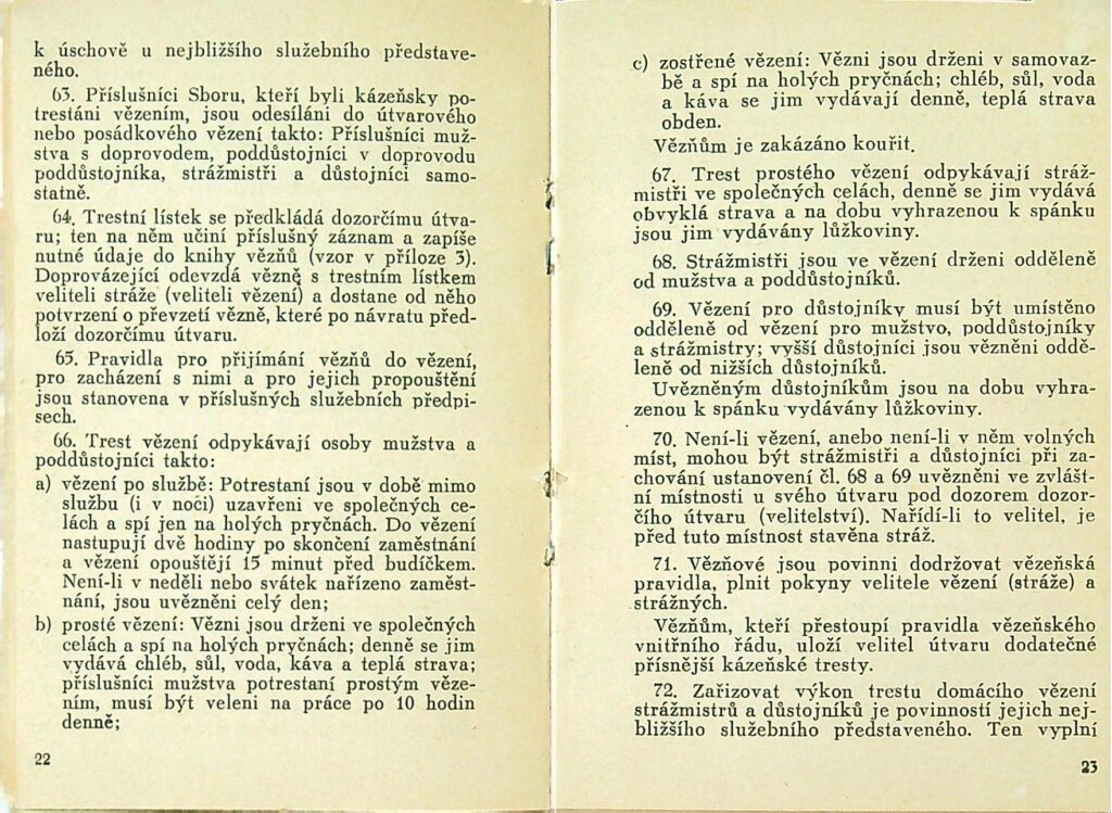 Kázeňský řád Snb Mnb 1950 (13)