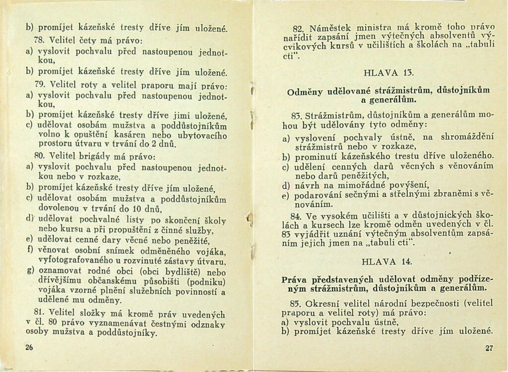 Kázeňský řád Snb Mnb 1950 (15)