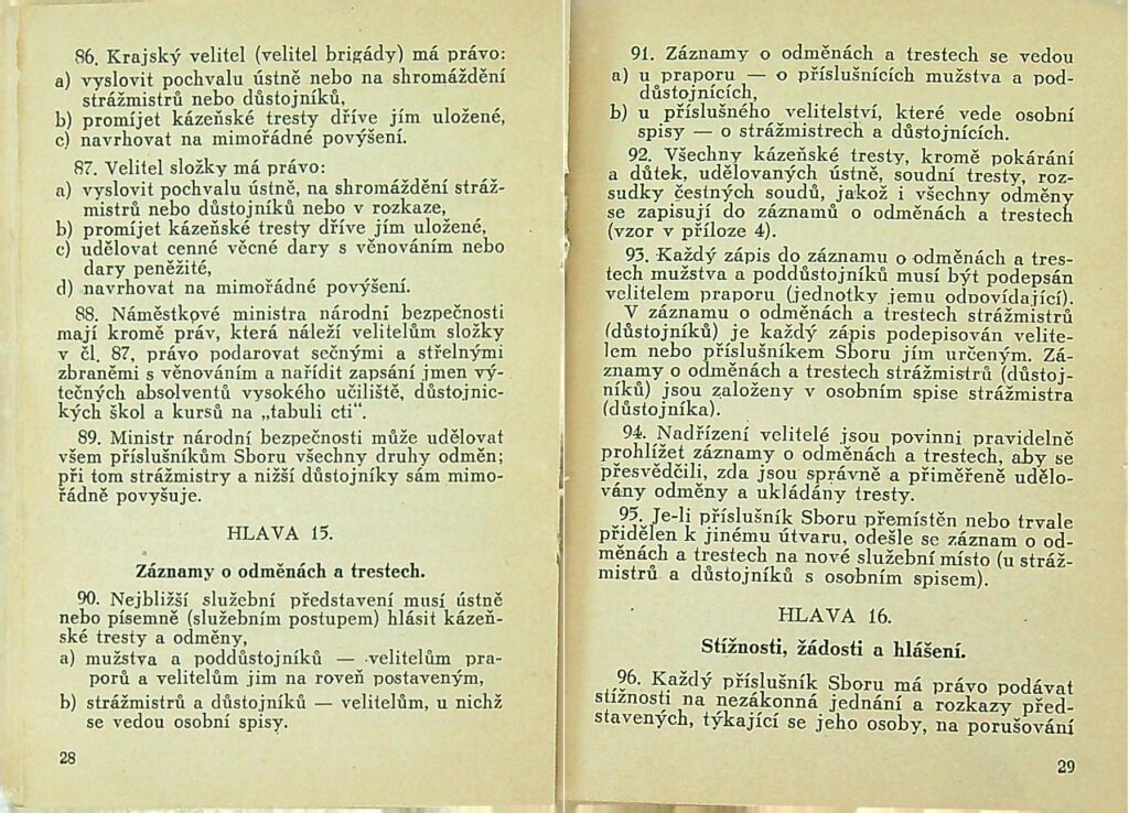 Kázeňský řád Snb Mnb 1950 (16)