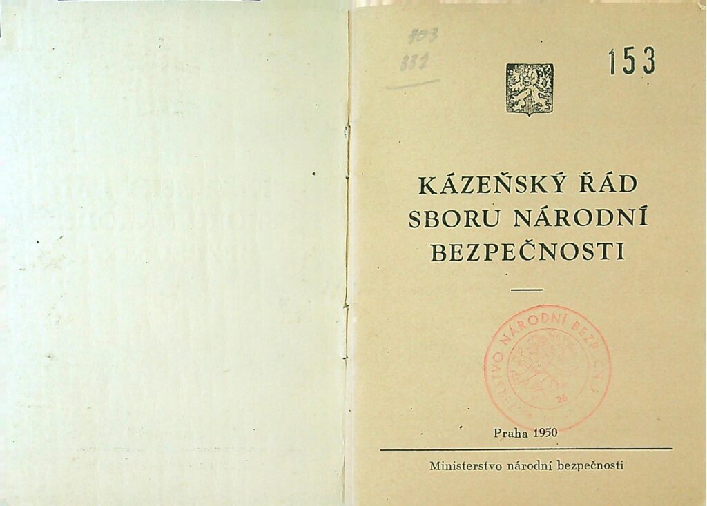 Kázeňský řád Snb Mnb 1950 (2)