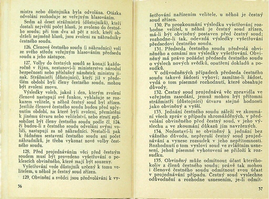 Kázeňský řád Snb Mnb 1950 (20)