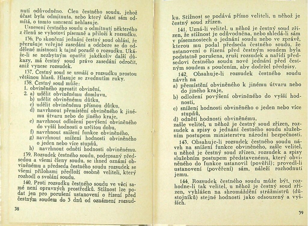 Kázeňský řád Snb Mnb 1950 (21)