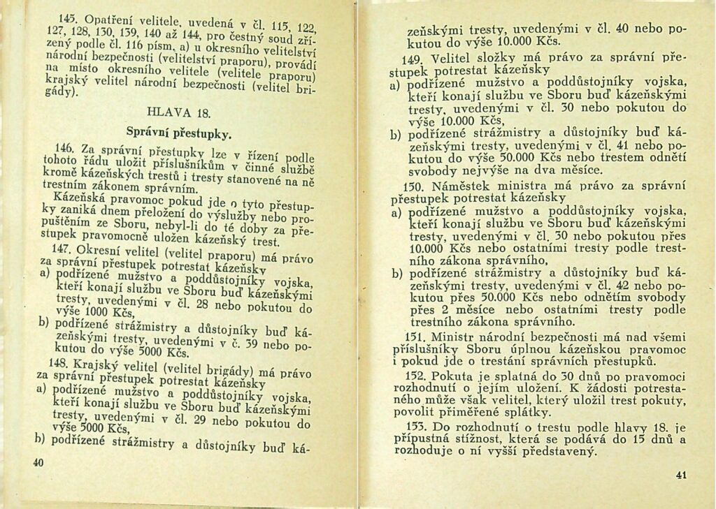 Kázeňský řád Snb Mnb 1950 (22)