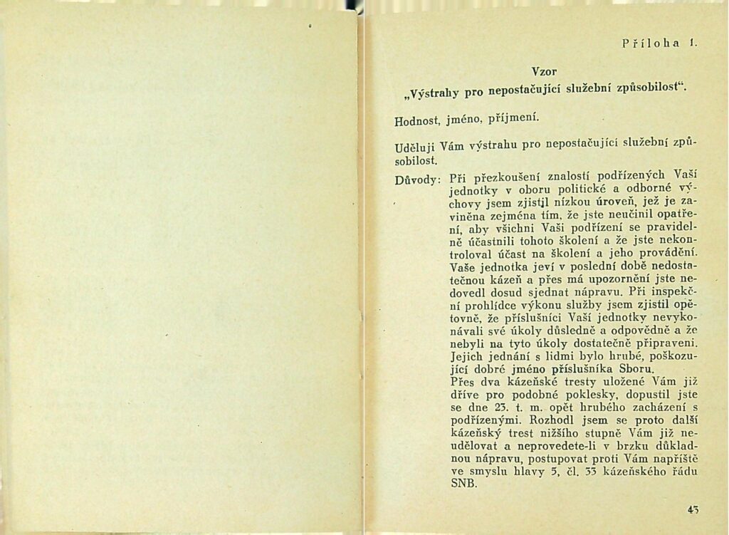 Kázeňský řád Snb Mnb 1950 (23)