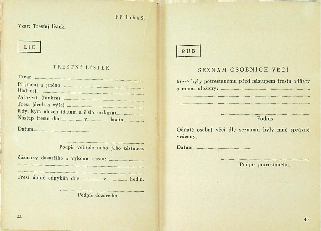 Kázeňský řád Snb Mnb 1950 (24)